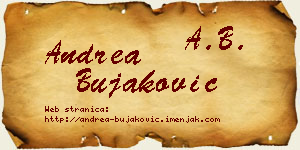 Andrea Bujaković vizit kartica